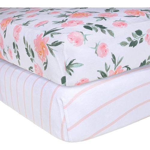 Burt's Bees Baby Essential Organic Cotton Fitted Crib Sheet, Breathable for Boy Girl Standard Crib & Toddler Mattresses