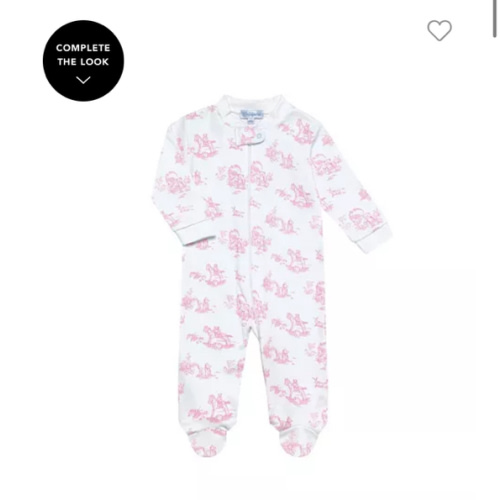 Girls' Pink Gingham Zipper Footie - Baby
