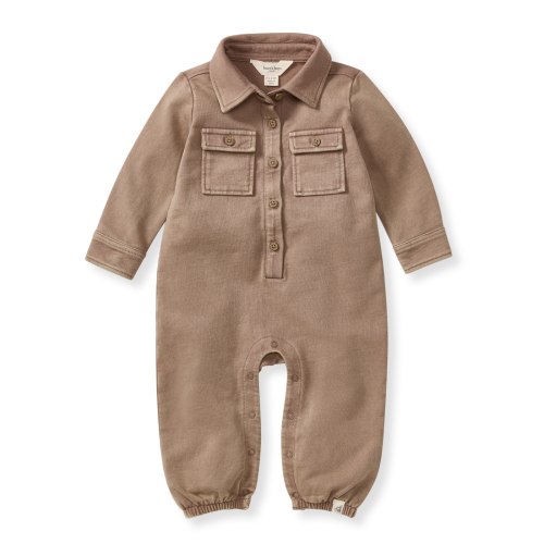 Acid Wash Organic Baby Boy Jumpsuit - Ginger Loaf – Burt's Bees Baby