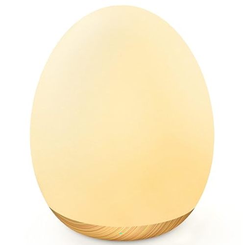 MediAcous Night Lights for Kids Room, Baby Night Light with 7 Colors Changing & Dimming Function, Rechargeable Kids Night Light with 1 Hour Timer & Touch Control, Up to 100H, Wood Grain