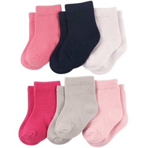 Luvable Friends Baby Girl Newborn and Baby Socks Set, Girl, 0-6 Months