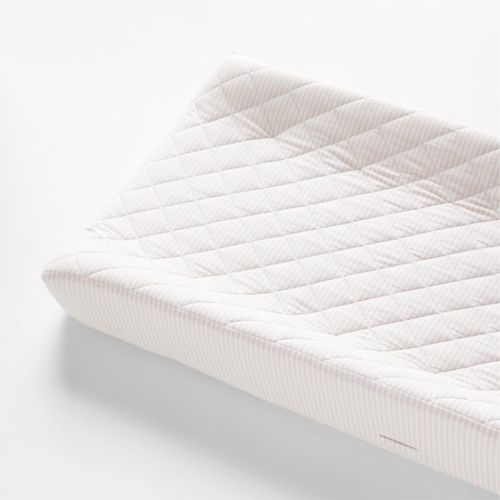 Pink Stripe Organic Cotton Heathered Jersey Baby Changing Pad Cover