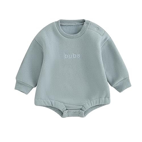 VISGOGO Newborn Infant Baby Boy Girls Oversized Romper Little Dude Sweater Onesie Coming Home Outfit Neutral Clothes