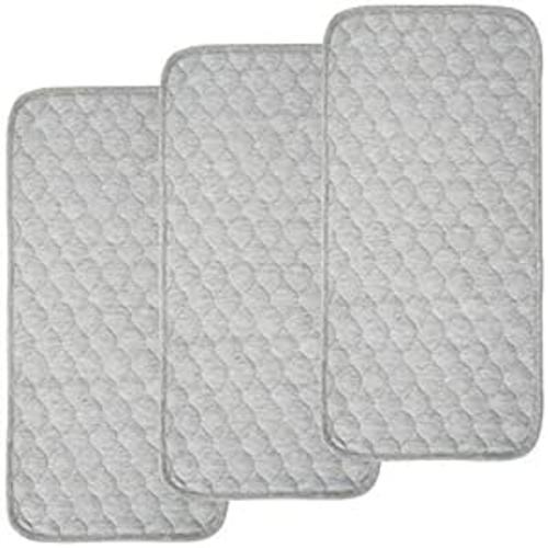 BlueSnail Quilted Thicker Waterproof Changing Pad Liners, 3 Count (Gray)