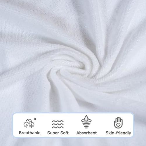 Softan Baby Hooded Bath Towel and Washcloths, Extra Soft and Ultra Absorbent, 6 Pack Gift for Newborn and Infants, Unicorn - unicorn