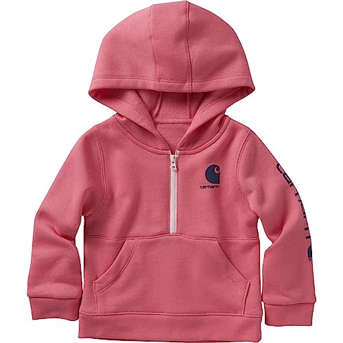 Carhartt Girls' Long-Sleeve Half-Zip Hooded Sweatshirt