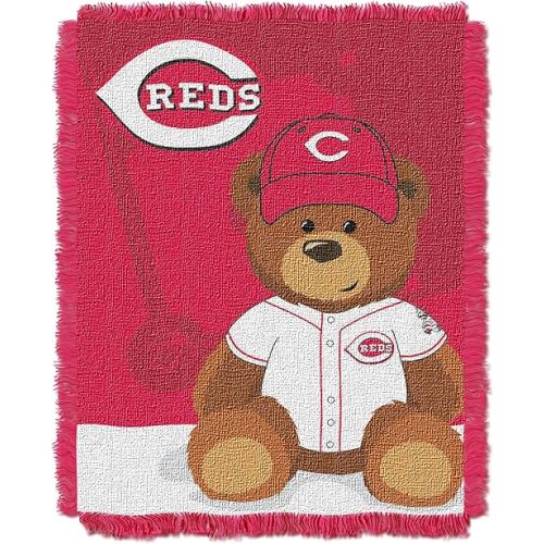 Officially Licensed MLB Field Bear Baby Woven Jacquard Throw Blanket, Soft & Cozy, Washable, Throws & Bedding, 36" x 46"