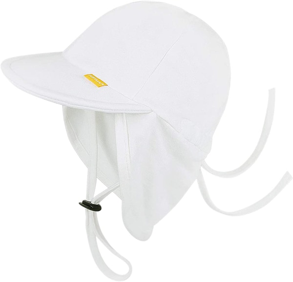 FURTALK Baby Sun Hat UPF 50+ UV Ray Sun Protection Cotton Toddler Hats for Boys Girls -White