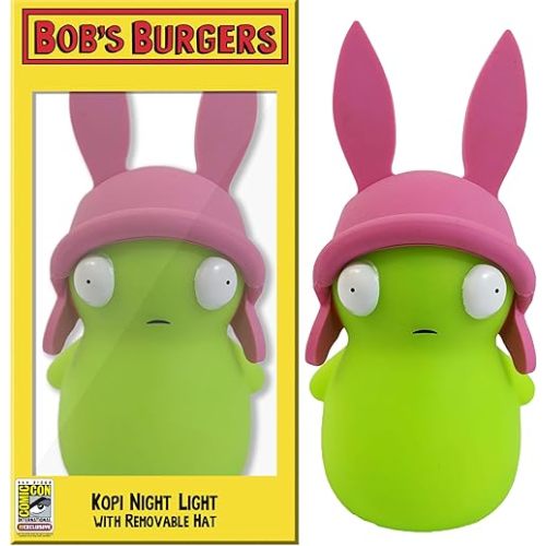 UCC Distributing Bob’s Burgers Kuchi Kopi as Louise Belcher – Night Light - with Removable Hat - Fun Glowing Light for Kids & Adults