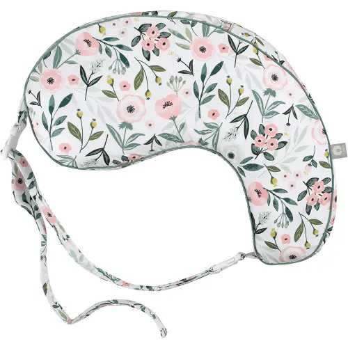 Boppy Uplift Nursing Pillow, Pink Garden, Baby Reflux Pillow Designed to Help Reduce Spit-Ups for Breastfeeding, Bottle Feeding or Combo-Feeding, Comfortably Contoured for Feeding