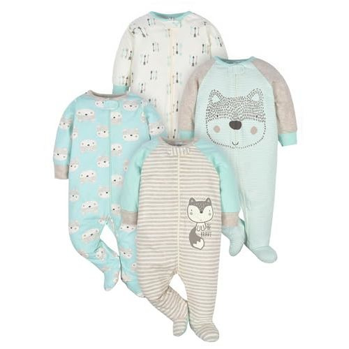 Gerber Baby Boys 4 Pack Sleep 'N Play Footie