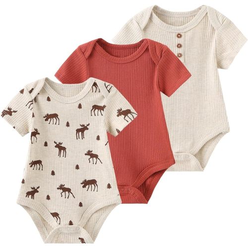Baby Bodysuit Boy Girl Clothes Soft Newborn Infant Outfit Short Sleeve Romper