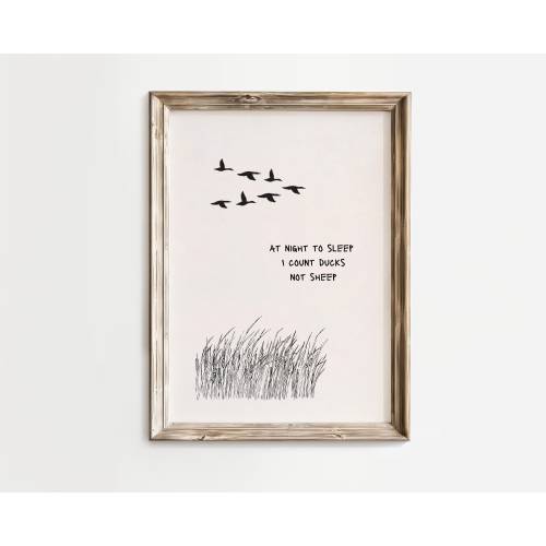 I count ducks not sheep wall art, Duck Nursery print, Duck little boy's room wall art DIGITAL DOWNLOAD