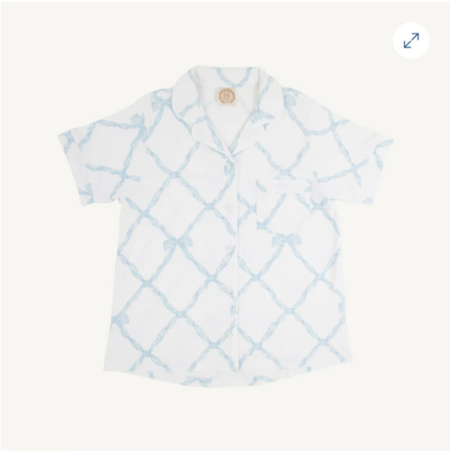 Let Me Lounge Short Sleeve Top (Women) - Buckhead Blue Belle Meade Bow