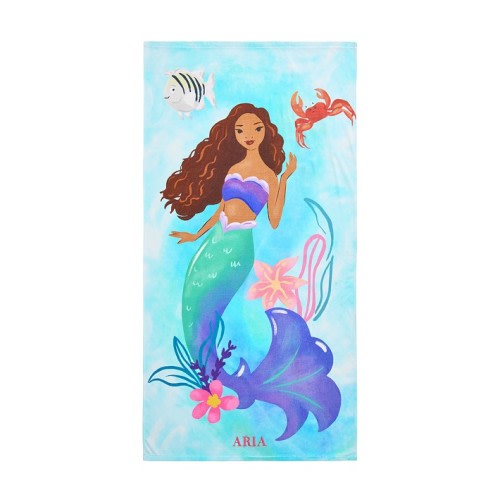Disney The Little Mermaid Kid Beach Towel UPF 50+