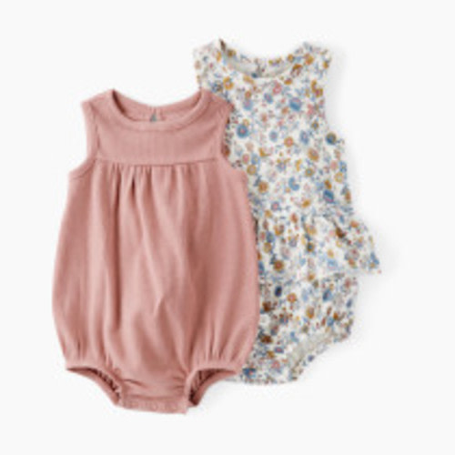 Carter's Little Planet 2-Pack Organic Cotton Bubble Bodysuits - Multi-Color, Nb