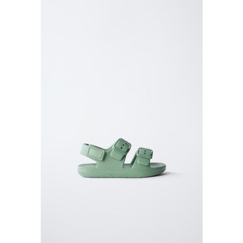 POOL SANDALS - Khaki Green | ZARA United States