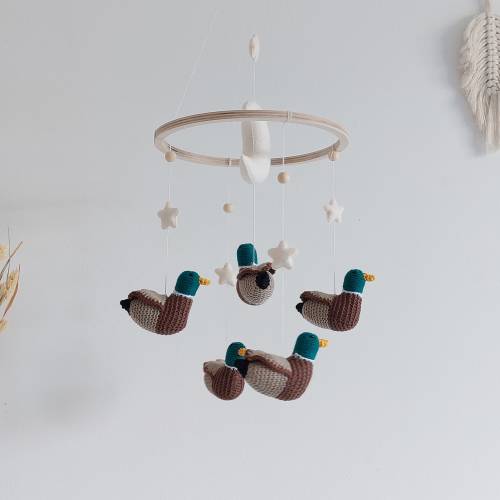 Ducks baby mobile, hunt nursery mobile, river theme mobile