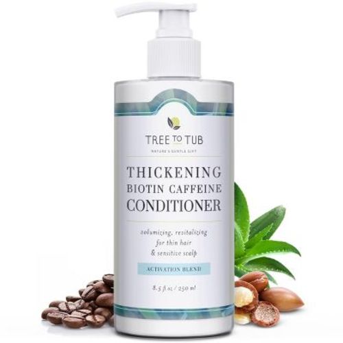 Tree To Tub Biotin Conditioner - Caffeine For Fuller Hair, Thickening Conditioner For Women & Men For Dry Damaged Hair, Sulfate Free Conditioner