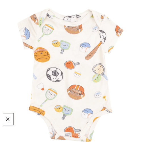 Short Sleeve Bodysuit - Sports Ball Friends – Angel Dear