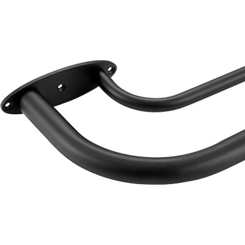 Room Darkening Wrap Around Double Curtain Rod Set,Extendable Metal Rod Set 1 Inches Front Rod and 5/8 Inches for Window 84-120",Matte Black