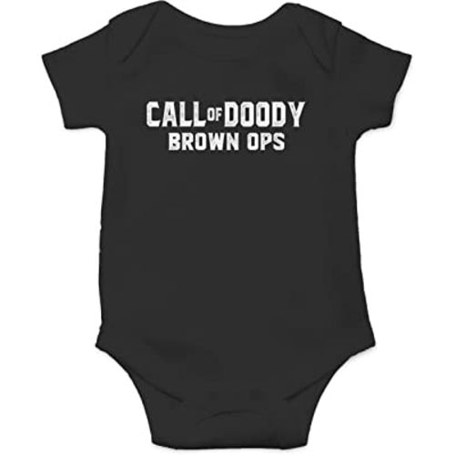 Call Of Doody Brown Ops - Gamer Daddy - Funny Cute Infant Creeper, Romper Bodysuit Infant Funny Jumpsuit