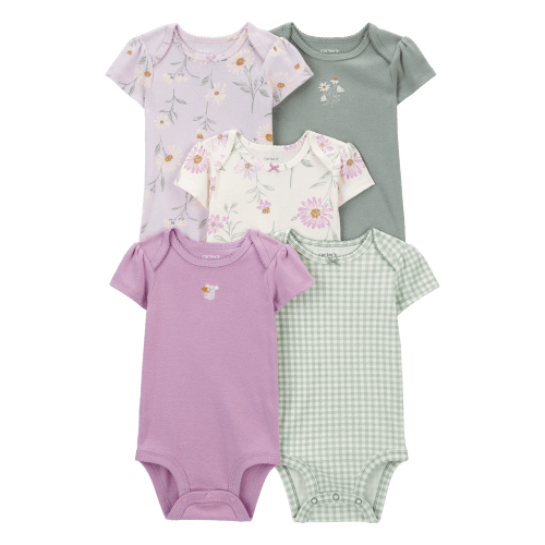 Baby 5-Pack Floral Short-Sleeve Bodysuits - Carter's | Carter's