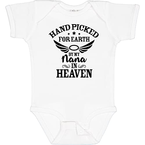 inktastic Handpicked for Earth By My Nana in Heaven with Angel Baby Bodysuit
