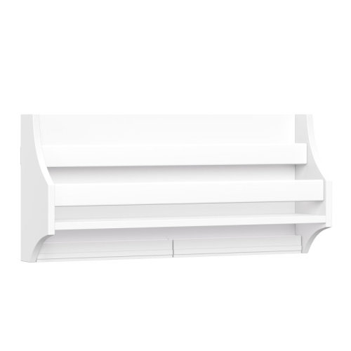 RiverRidge Home Riverridge Kids Wall Mount Bookshelf With 2 Kids Art Display Bars - Floating Bookshelf For Book Nook - White | Wayfair