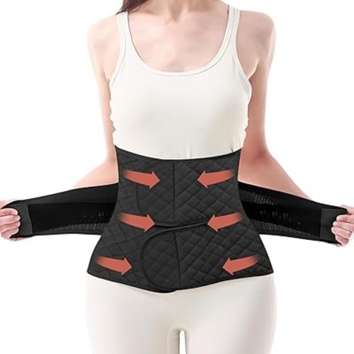 Trendyline Postpartum Belly Band Wrap: Abdominal Binder Post Surgery Postpartum Belly Wrap Post Partum Binder - C Section Recovery Support Belt Post Partum Girdle Stomach Hysterectomy Band
