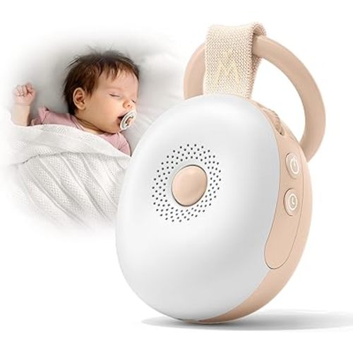 Mavogel White Noise Machine - Portable Sound Machine for Baby & Kids Sleep, Ergonomic White Noise Machine with 10 Sounds, Rechargeable Sound Machine with Lights, Memory, Timer Function, Registry Gift