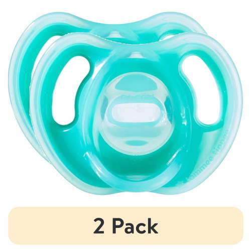 (2 pack) Tommee Tippee Ultra-light Pacifiers, 6-18 months, 2 pack of one piece silicone, BPA free pacifiers
