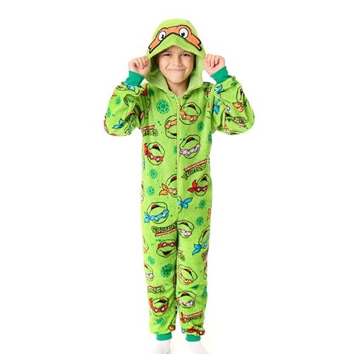 Teenage Mutant Ninja Turtles Boys Onesie TMNT Kids Character Sleepsuit with Masks Children Pajama Nightwear Warrior Movie