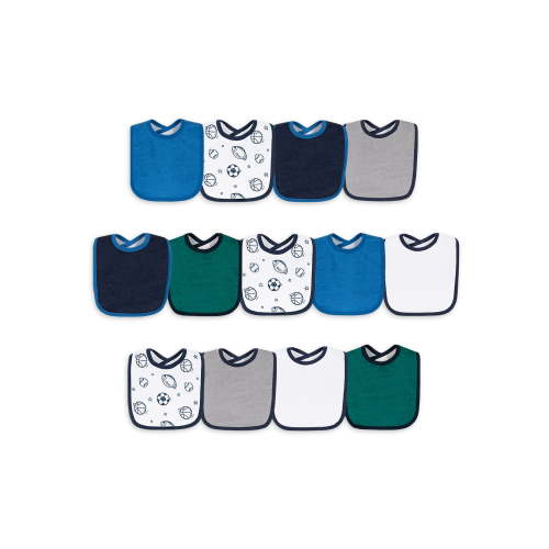 Little Star Cotton Feeding Baby Bib, 13pk Boys