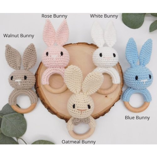 Soft Rattle Wooden Crochet Crochet Animal Rattle Crochet - Etsy
