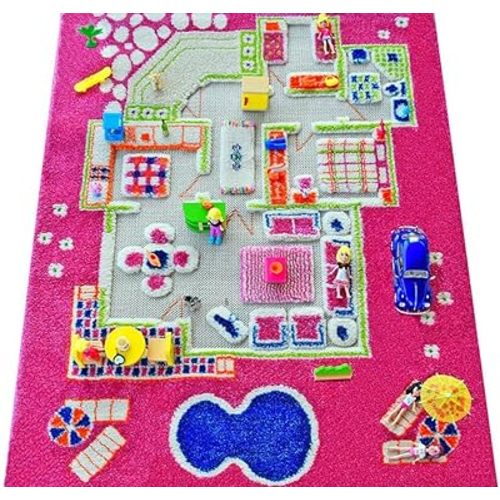 Playhouse Pink by IVI 3D Play Rugs, 31.5x44.5 Inches