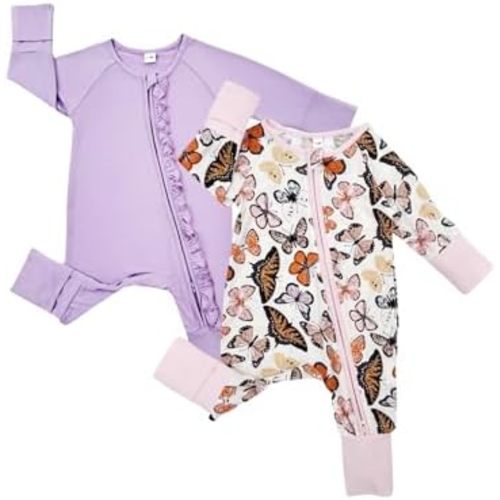 Bow Dream Bamboo Rayon Baby Pajamas Infant Sleepers Newborn Girl Boy Clothes Rompers Jumpsuit Outfit