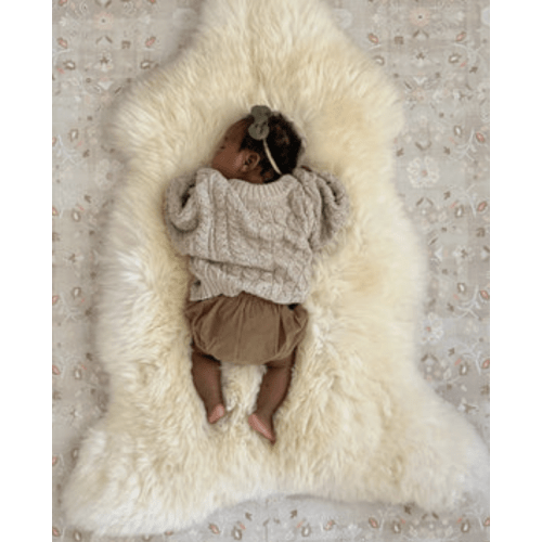 Bright Ivory Nursery Sheepskin– East Perry