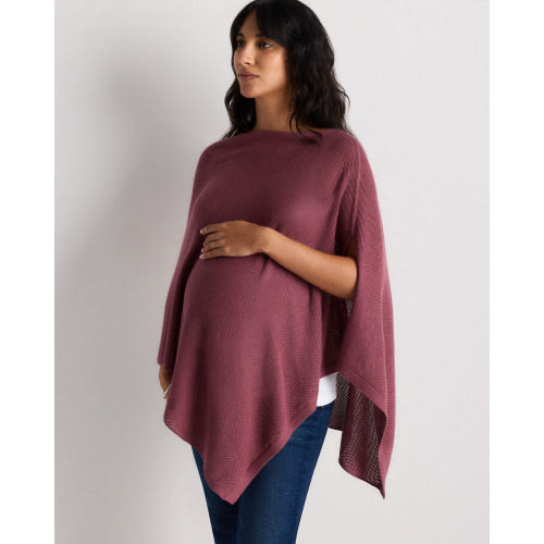Lightweight Cotton Cashmere Nursing Shawl in Crushed Berry Purple