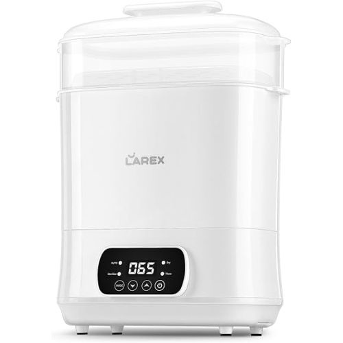 LAREX Baby Bottle Sterilizer and Dryer | Esterilizador de Biberones, 4-in-1 Bottle Sterilizer and Dryer, Electric Steam Bottle Sanitizer for Baby Bottles, Pacifiers, Pump Accessories