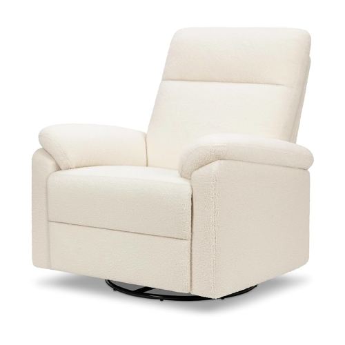 DaVinci Suzy Glider Recliner Nursery Chair - Glider Rocking Chair for Nursery and Living Room - GREENGUARD Gold, FSC & Certi-PUR US Certified - 360° Swivel Rocker Recliner Chair (Cozy Cream Boucle)