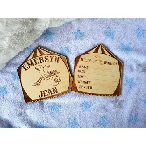 Personalized, Baby Elephant Wood Milestone Cards - Etsy