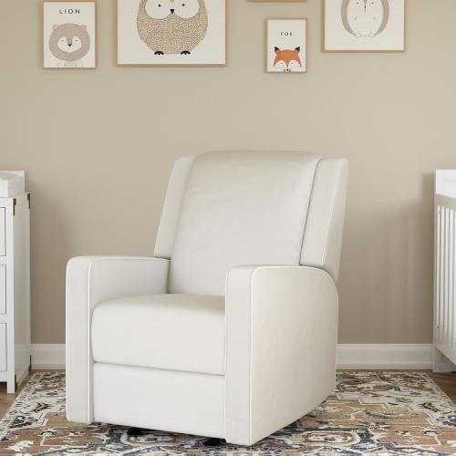Baby Relax Robyn 2-in-1 Nursery Rocker Recliner, White Linen