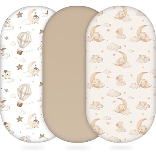 Bassinet Sheets Fitted 3 Pack Baby Bedside Sleeper Bassinet Sheets