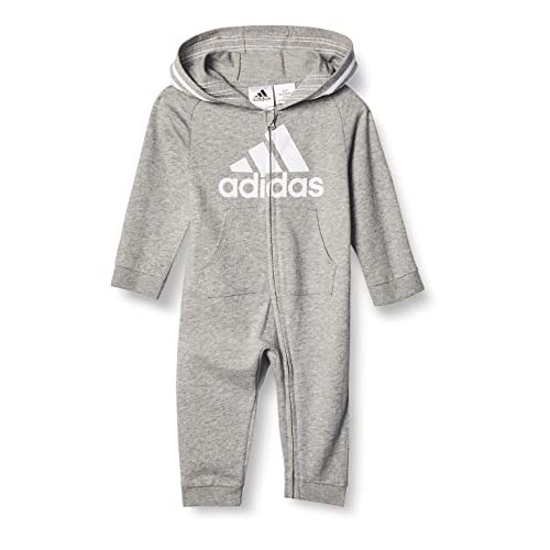 adidas baby-girls Infant Girls' and Baby Boys' Long Sleeve Hooded Coverall