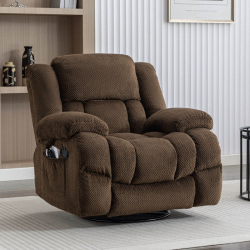 Latitude Run® 41.3" Oversized Swivel Recliner Chair With Massage & Heating "& Reviews" | Wayfair