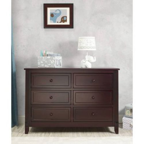 Sorelle Berkley 6-Drawer Double Dresser - Espresso