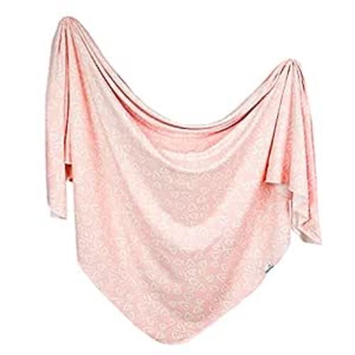 Copper Pearl Large Premium Knit Baby Swaddle Receiving Blanket XOXO