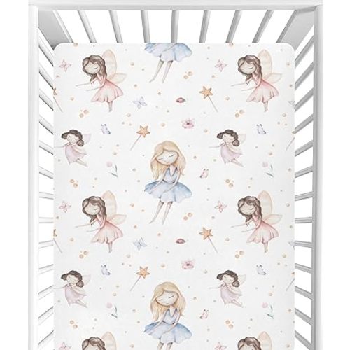 CaTaKu Fairytale Princess Baby Sheets for Girls & Boys - Neutral Toddler Mini Crib Mattress Sheets, Fitted for Nursery Bed, 27"x 39"