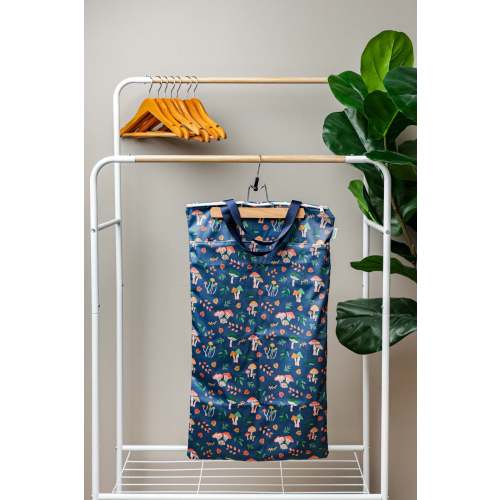 Patterned Large Zipper Hanging Wet Bag, Laundry Bag with Handles